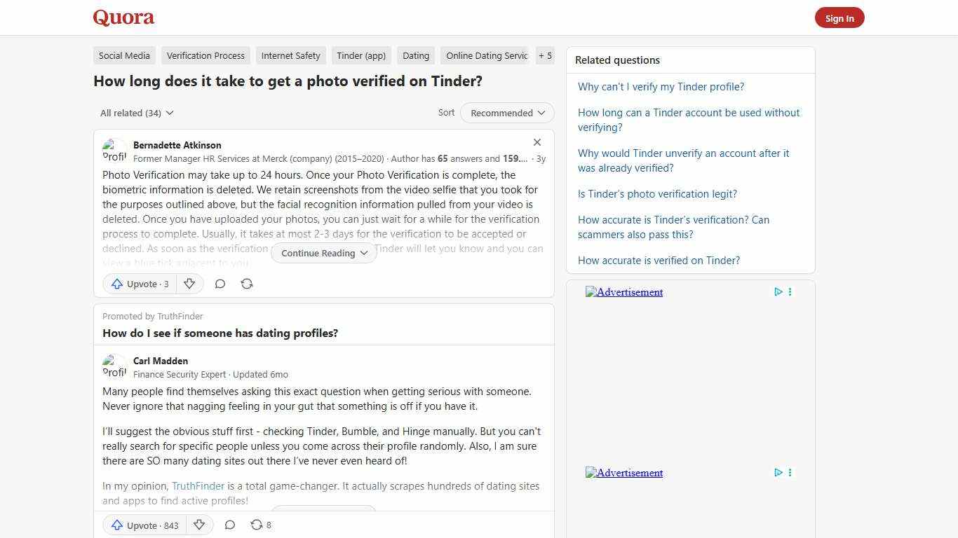 How long does it take to get a photo verified on Tinder? - Quora